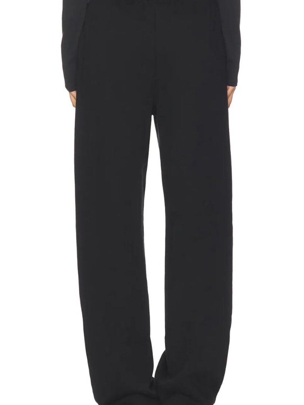 SKIMS Cotton Fleece Classic Straight Leg Pant Onyx Size L NWT - Picture 2 of 12
